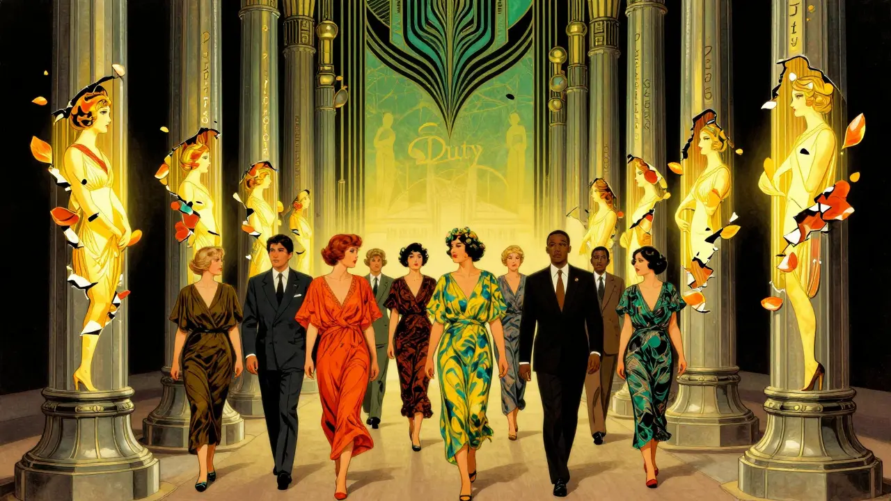 Různí lidé jdou cestou, kde se kameny s přesvědčeními mění v květiny, odhalují jejich pravé já.