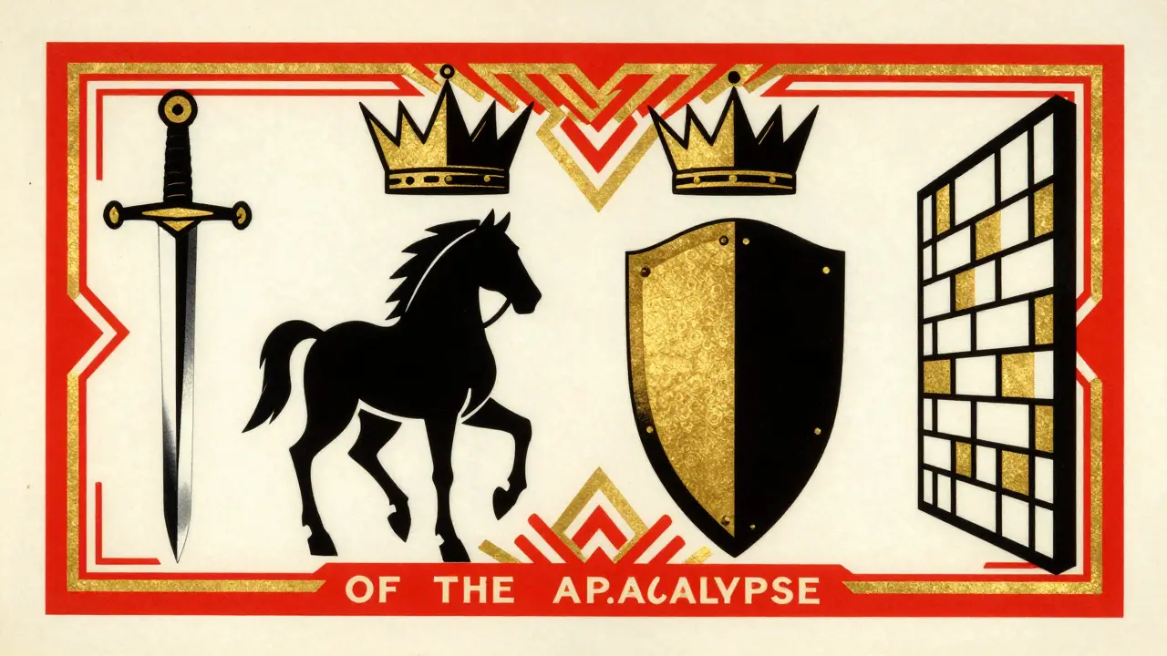 Čtyři symboly komunikačních překážek v geometrickém designu