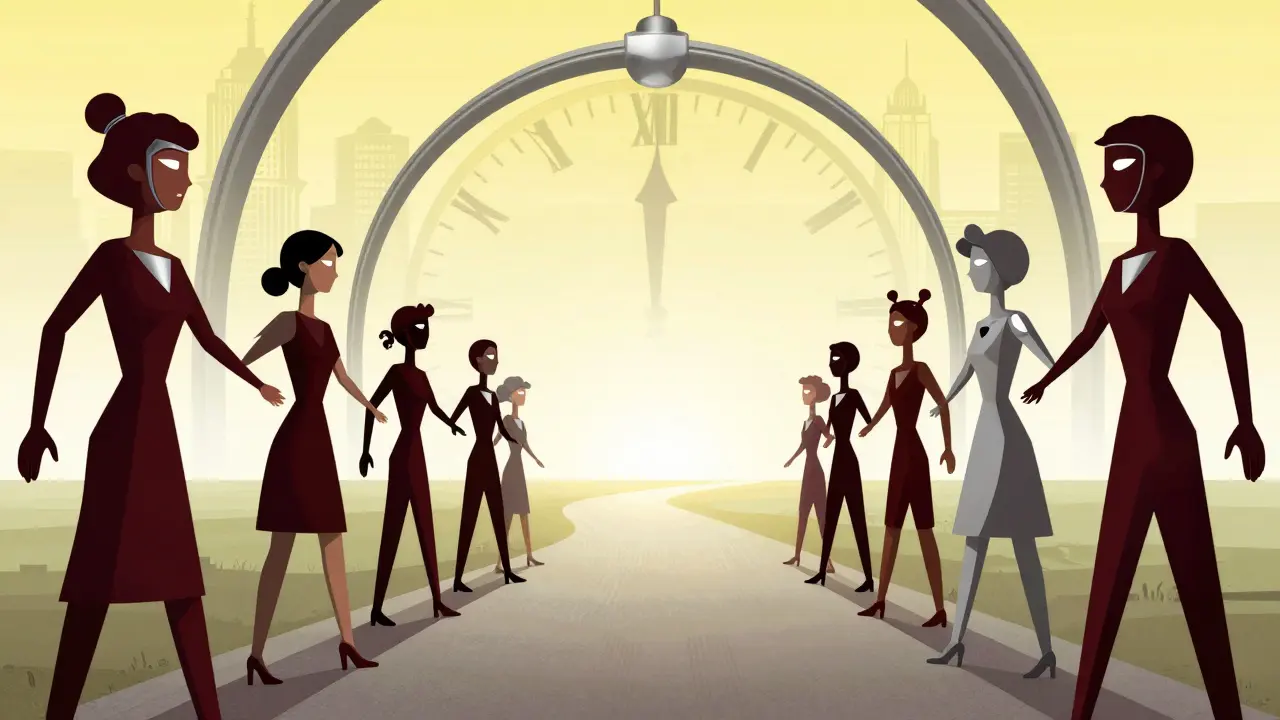 Komunita tvořící most směrem k budoucnosti s hodiny v designu.