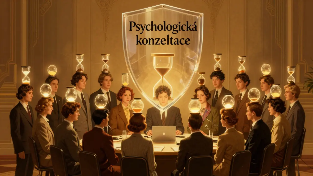 Malá firma s zaměstnanci, kteří mají přístup k psychologické podpoře v elegantním Art Deco stylu.