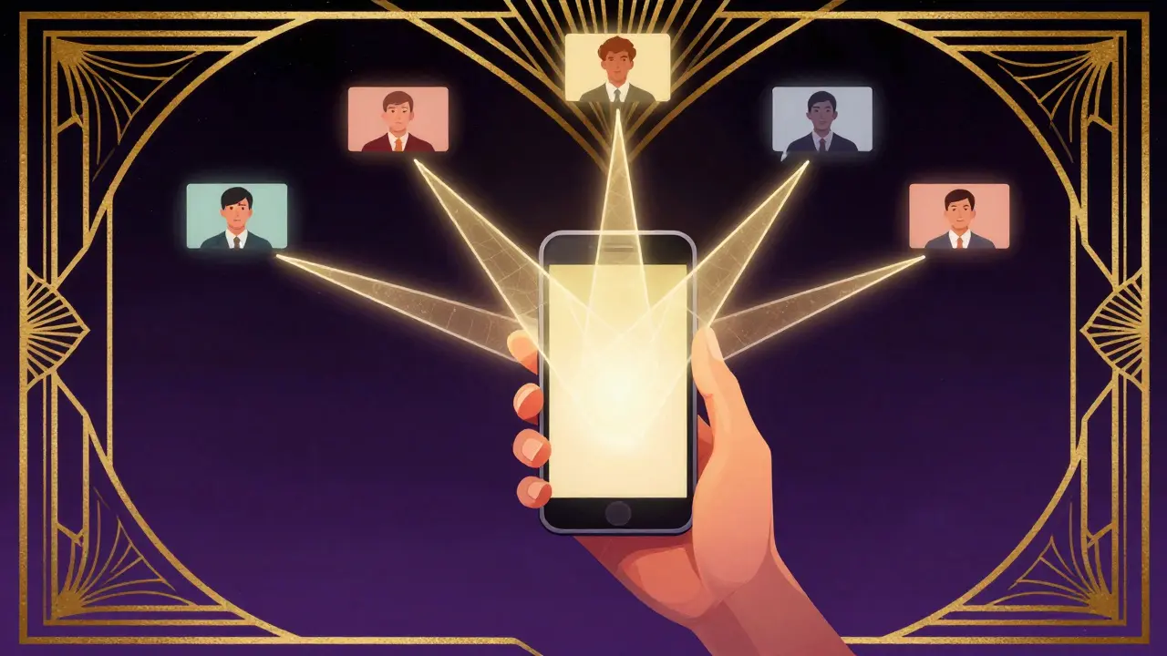 Digitální podpora přes chytrý telefon spojující vzdálené lidi