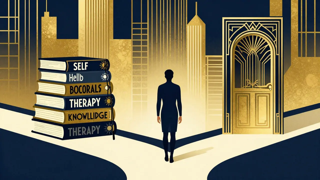 Self-help versus psychoterapie: Kdy stačí kniha a kdy potřebujete terapeuta