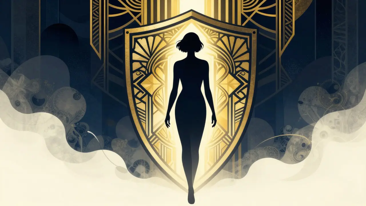 Art deco ilustrace: bezpečnost a empowerment oběti domácího násilí