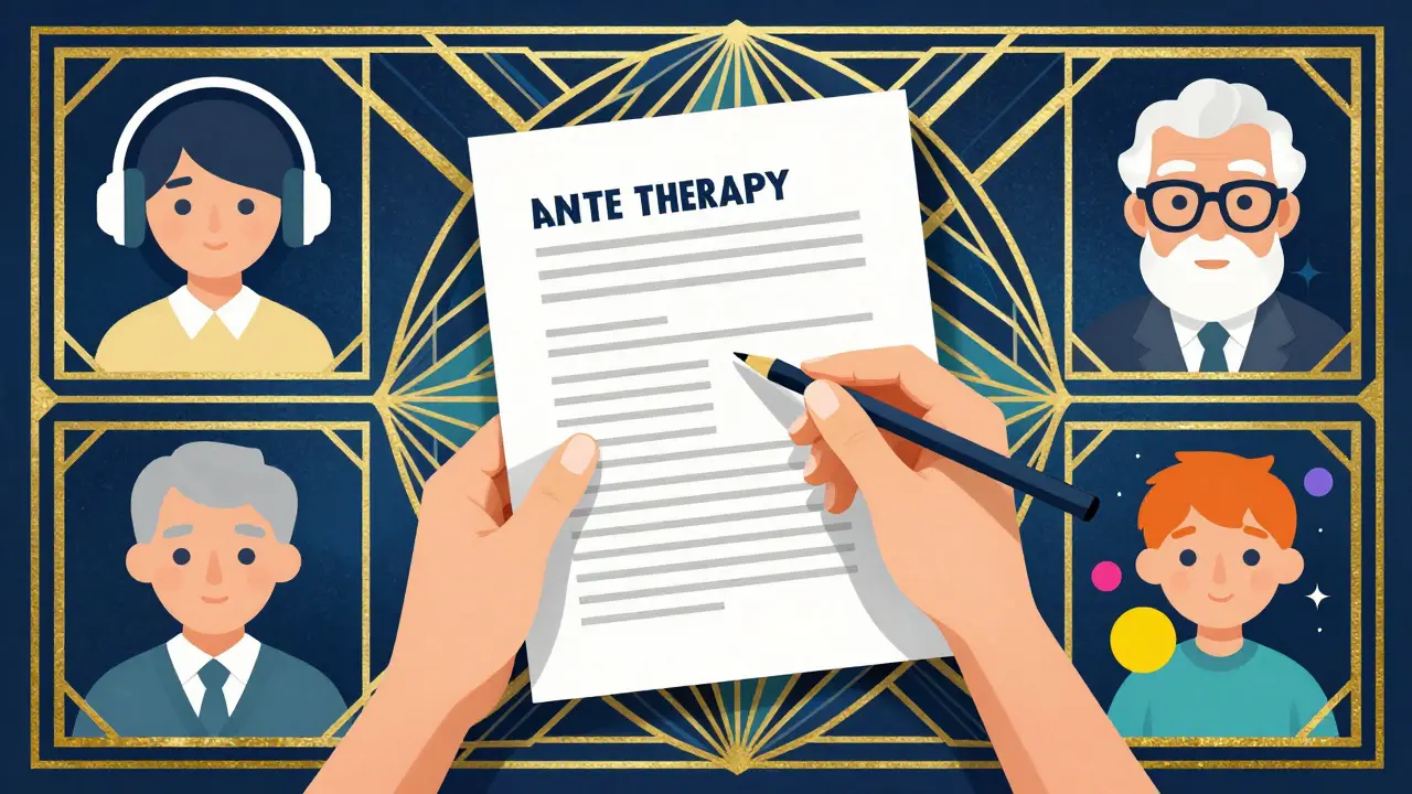 Art deco stylizace přizpůsobení terapeutických materiálů pro různé skupiny klientů